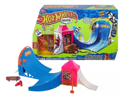 Pista Hot Wheels Skate De Dedo Com Tenis Hgt95