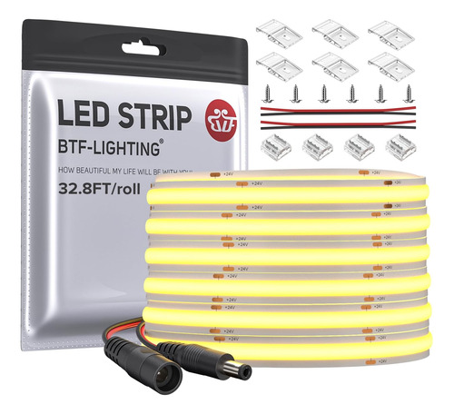 Tira De Led Fcob Cob Flexible De Alta Densidad Y Luz Un...