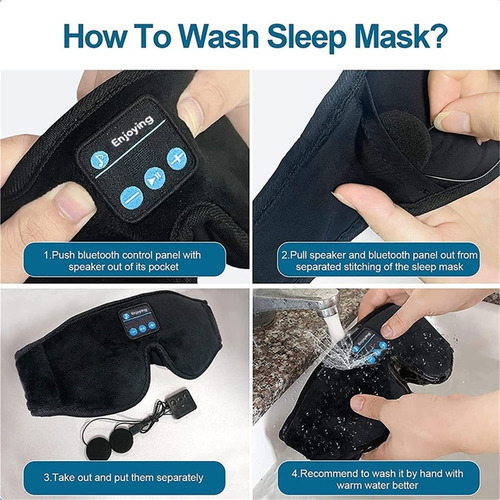 Máscara For Dormir Con Auriculares Bluetooth 5.0