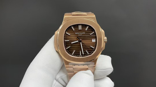 Patek Philippe Nautilus Esfera Marrón En Oro Rosa 40 Mm