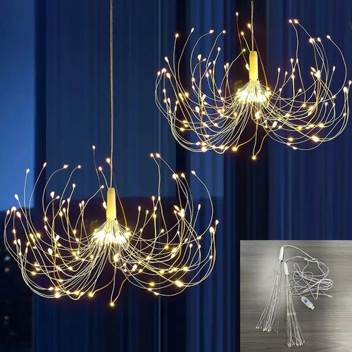 Tira De Led 180 Luces De Fuego Artificial - Marca Genérica Amarillo