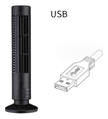 Ventilador De Columna Silencioso Usb Portátil Pequeño, Venti