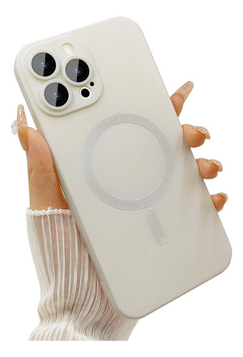 Funda De Teléfono Magsafe Wireless Charge Glass Camera Protect, Color Sólido, A Prueba De Golpes, Para iPhone 16/promax 15, 14, 13, 12, 11 Series