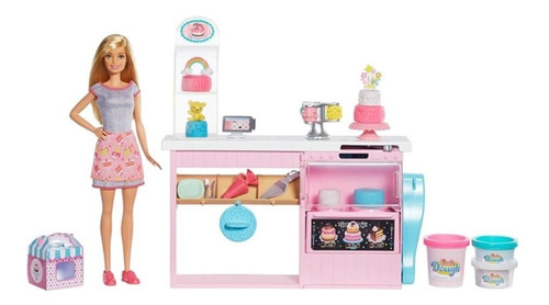 Barbie Chef Pastelera Muñeca + Kit De Decoración De Pasteles