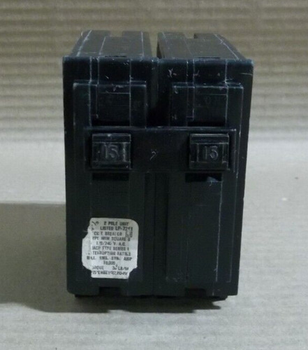 Square D Hom Hom215 2 Pole 15 Amp 120/240v Circuit Break Aab