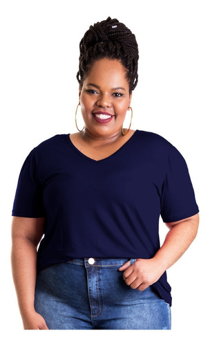 Roupa Feminina Bata Plus Size  Com Decote Nas Costas +56