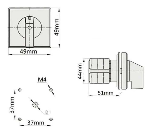 Imagem 4 de 4 de Chave Rotativa Transferência Manual 20a 3 Posições Tripolar