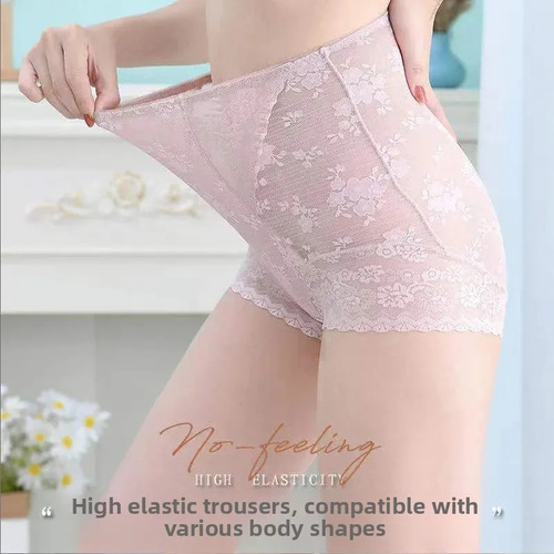 Bragas De Encaje De Cintura Alta Con Control De Barriga Para