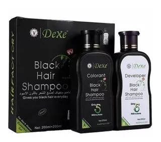 Tinte Shampoo Dexe Black Hair Negro En Frasco