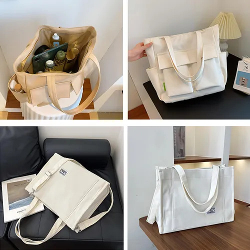 Douad 2 Bolsas De Hombro Impermeables Gran Capacidad Para Viaje, Moda Mujer Hombre - Bolsos Resistentes Multilayer Con Cremallera Segura