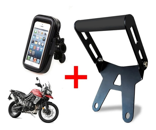 Suporte Celular + Case Triumph Tiger 800 Xr Xc Xrx Xcx Xca A