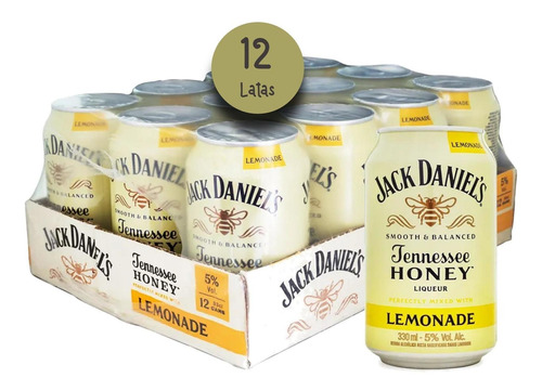 Jack Daniel's Honey E Lemonade 330ml (12 Latas)