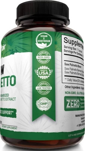 Saw Palmetto 750mg 120 Caps Nutriflair Ayuda La Prostata Pal Sabor Neutro