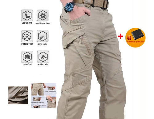 Pantalones Tácticos Militares Impermeables For Hombre, Ix7,