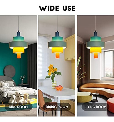 Lampe House Pendant Moderno Led Colgante De 5 Anillos Ajusta