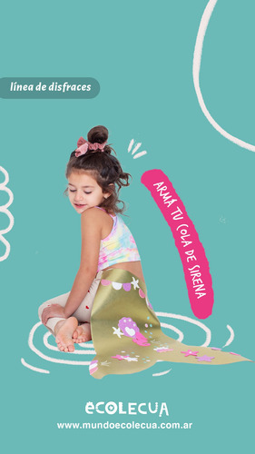 Juego Kit Para Crear Y Diseñar Mi Cola De Sirena -arte Niñas