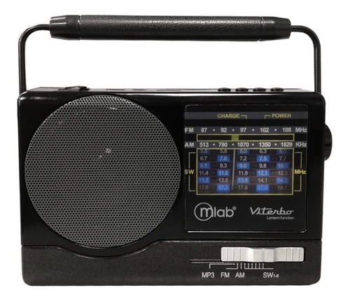 Radio Portátil Con Bluetooth Am Fm Usb Retro Viterbo Mlab