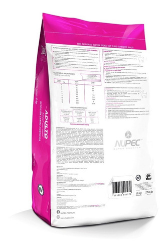 Imagen 2 de 2 de Nupec Adulto Raza Pequeña 8 Kg.