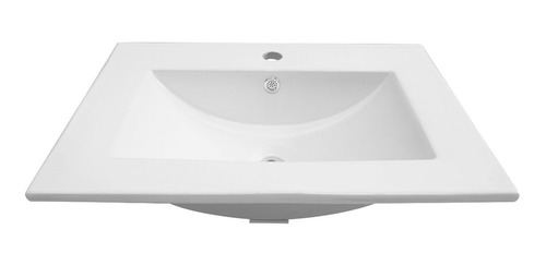 Lux Sany T103 Lavabo Cerámico Blanco Empotrar Con Rebosadero