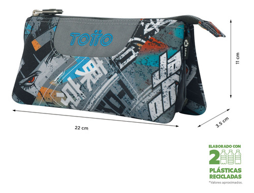 Totto Combo Mochila, Lonchera Y Lapicera - Set Kit Escolar A Anime