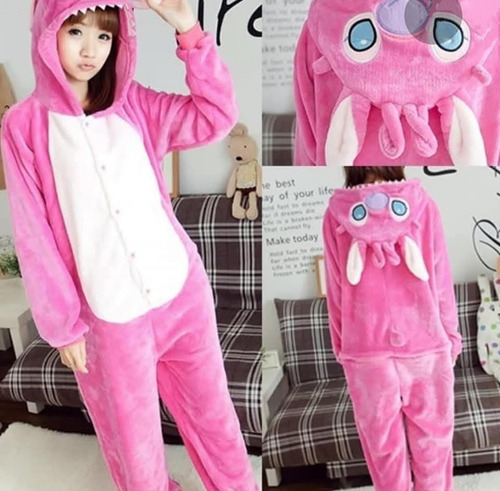Pijama Stich Enterito Infantil Suave Disfraz Plush Premium