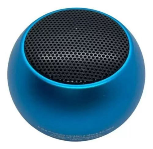 Caixinha De Som Mini Speaker Bluetooth Na Cor Preta E Azul 
