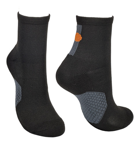 Calcetas Deportivas Para Correr Con Compresión 1 Par Negro Altura Tobillo - Quarter Unitalla Hombre