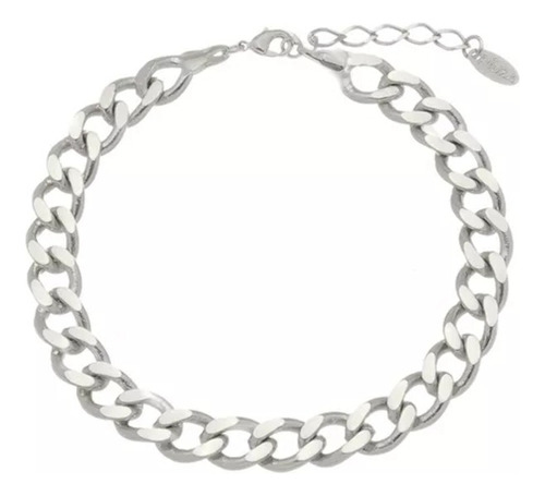 Pulseira Raiza Elos Grumet Folheada Em Ródio Branco Piuka Comprimento 15 Cm Cor Prateado Diâmetro 15 Cm