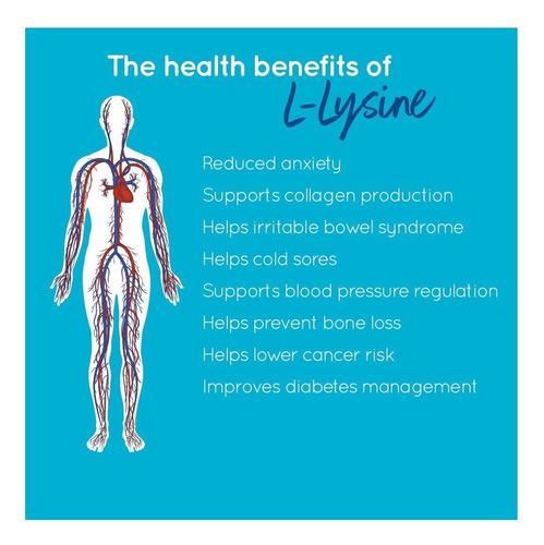 L-lisina L-lysine 1000 Mg Aminoacido , Sist Inmune
