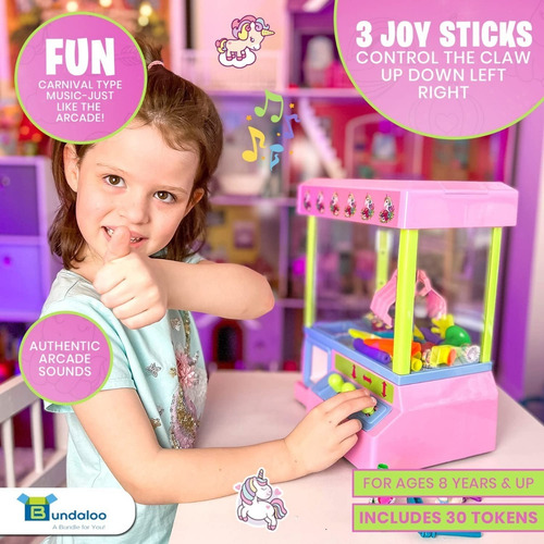 Juego Mesa Mini Maquina Grua Arcade Premios Con Sonidos