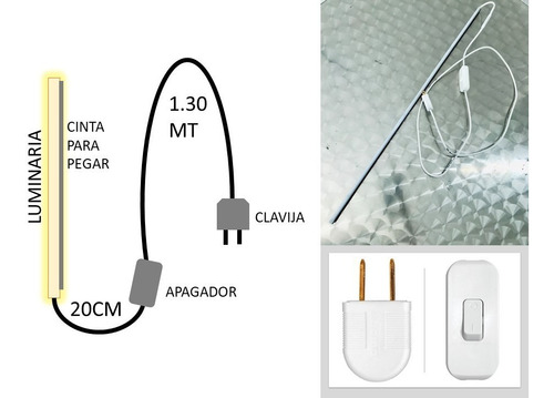 Slimled, Stripled Tiras De Led Lampara Led 1.20mt-l 12w Ap+c