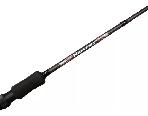 Okuma Nemesis Rod 1,8 m 8-17 libras, 2 peças de isca de grafite, cor preta