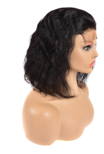 Peruca Cabelo Humano Ondulado 25cm Lace Front