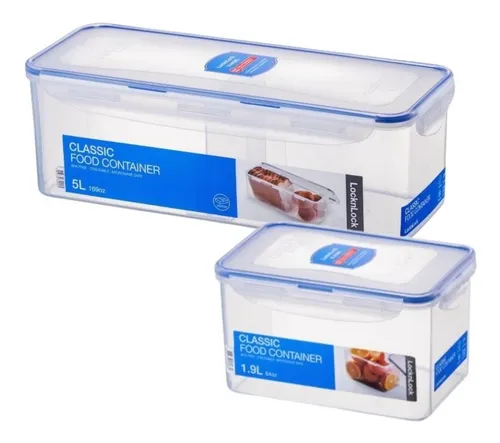 comprar Kit 2 Porta Pão De Forma Hermético Lock&lock 1900ml + 5000ml