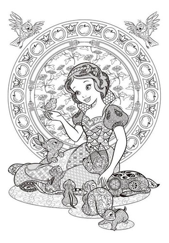 Miolo Para Caderno De Pintura, Fofos, Mandalas E Disney
