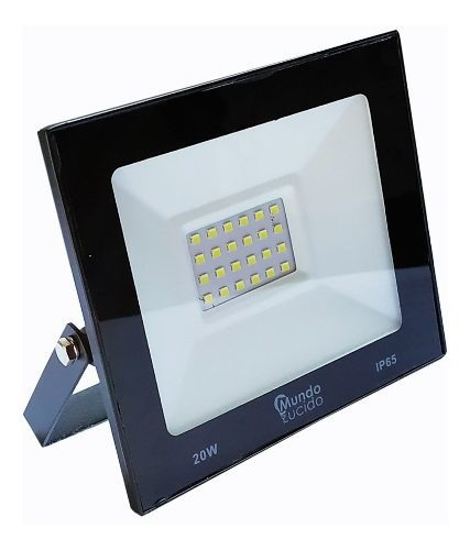 Reflector LED Mundo Lucido NWRF20 20W con luz blanco frío y carcasa negro 85V/265V