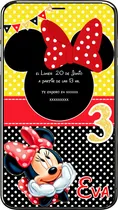 Comprar Minnie Dorado Tarjeta Invitación Digital Imprimible Whatsap