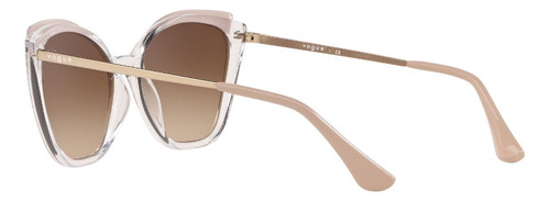 Lente De Sol Vogue 0vo5266sl Cat Eye Gradient Brown Shiny Clear+top Nude Brushed Light Gold