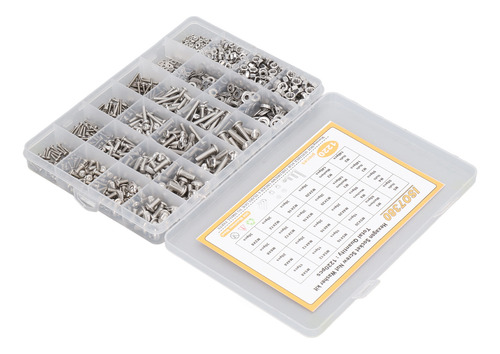 Kit De Arandelas Con Tornillo Hexagonal, 120 Piezas De Acero