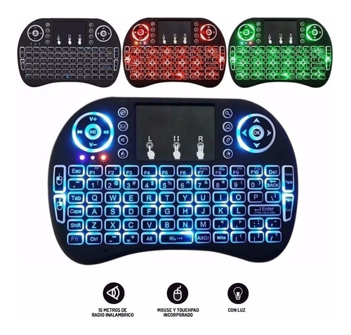 Mini Teclado Gamer Inalambrico Touchpad Android, Tv