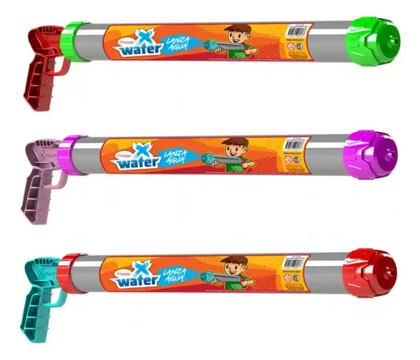 Pistola de Agua Tipo Bazooka Chichess BASE-X, Color Naranja