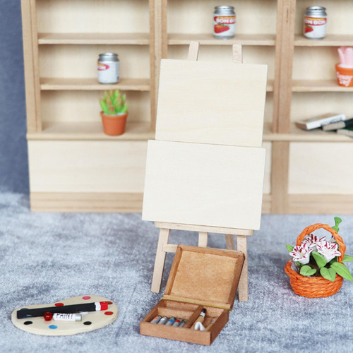1/12 Casa De Muñecas Mini Caja De Pintura Juego De