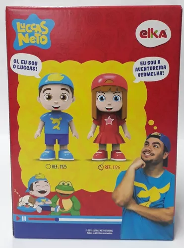 Boneca Aventureira Luccas Neto, Elka, Vermelho