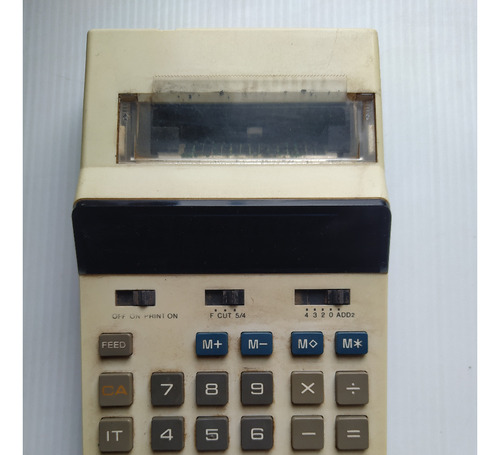 Antigua Calculadora Sobremesa Casio Impresora Wincha Hr-12