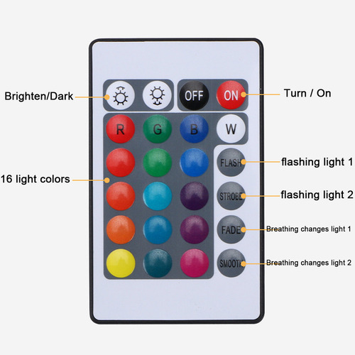 - Lámpara De Mesa Led De 16 Colores