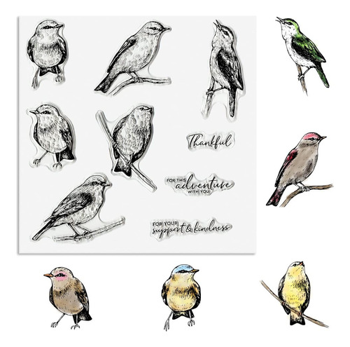 Thank Birds - Sellos Transparentes Para Hacer Tarjetas, Sell