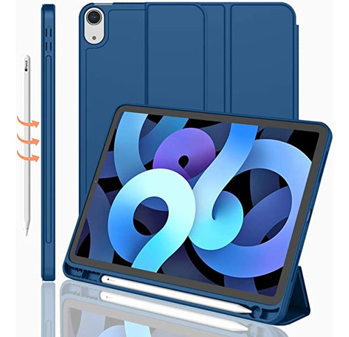 Funda Para iPad Gen 5ta/soporte Para Lapiz (azul Marino)