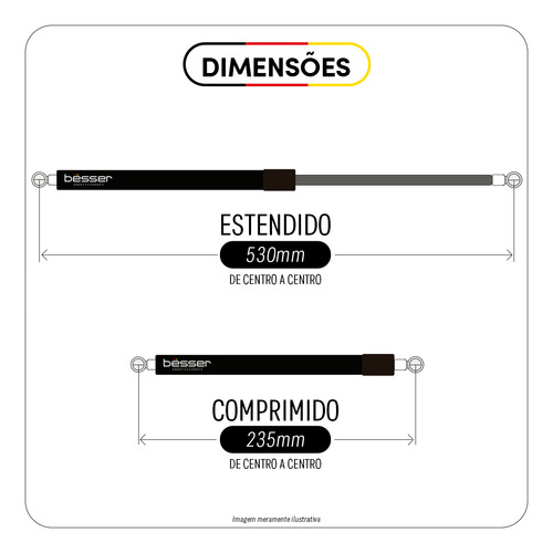 Par Amortecedor Freelander Blindado Porta Malas 2006 A 2015