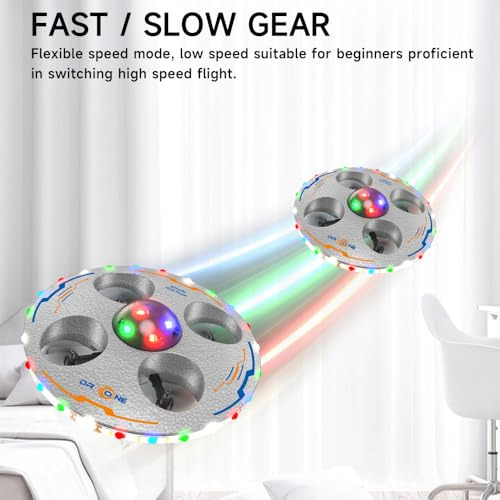 Dron Ufo Para Niños, Avión Rc Con Luces Y 2 Baterías