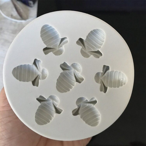 Molde De Silicona Con Forma De Abeja, 7 Cavidades